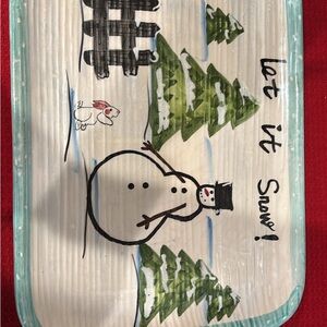 Festive Snowman Serving Tray